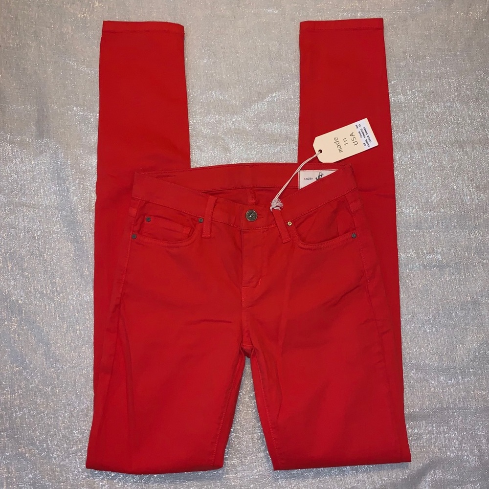 Angry Rabbit Red Skinny Jeans | Size 25